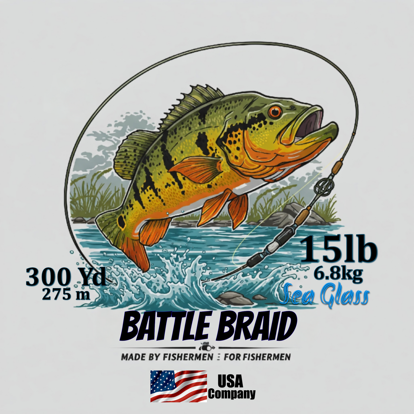 SEA GLASS 300 YARD SPOOL 8x PE