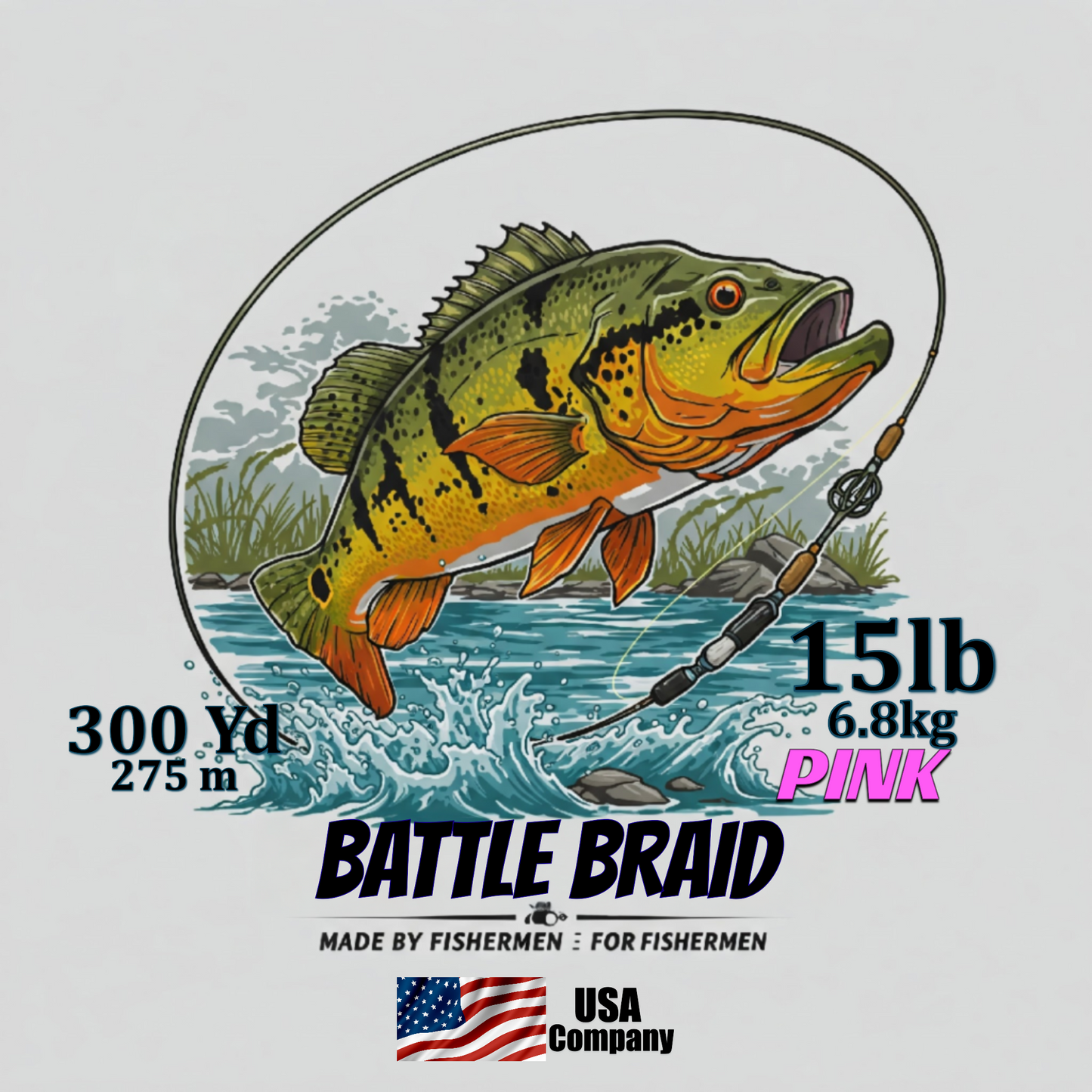 PINK 300 YARD SPOOLS 8x PE