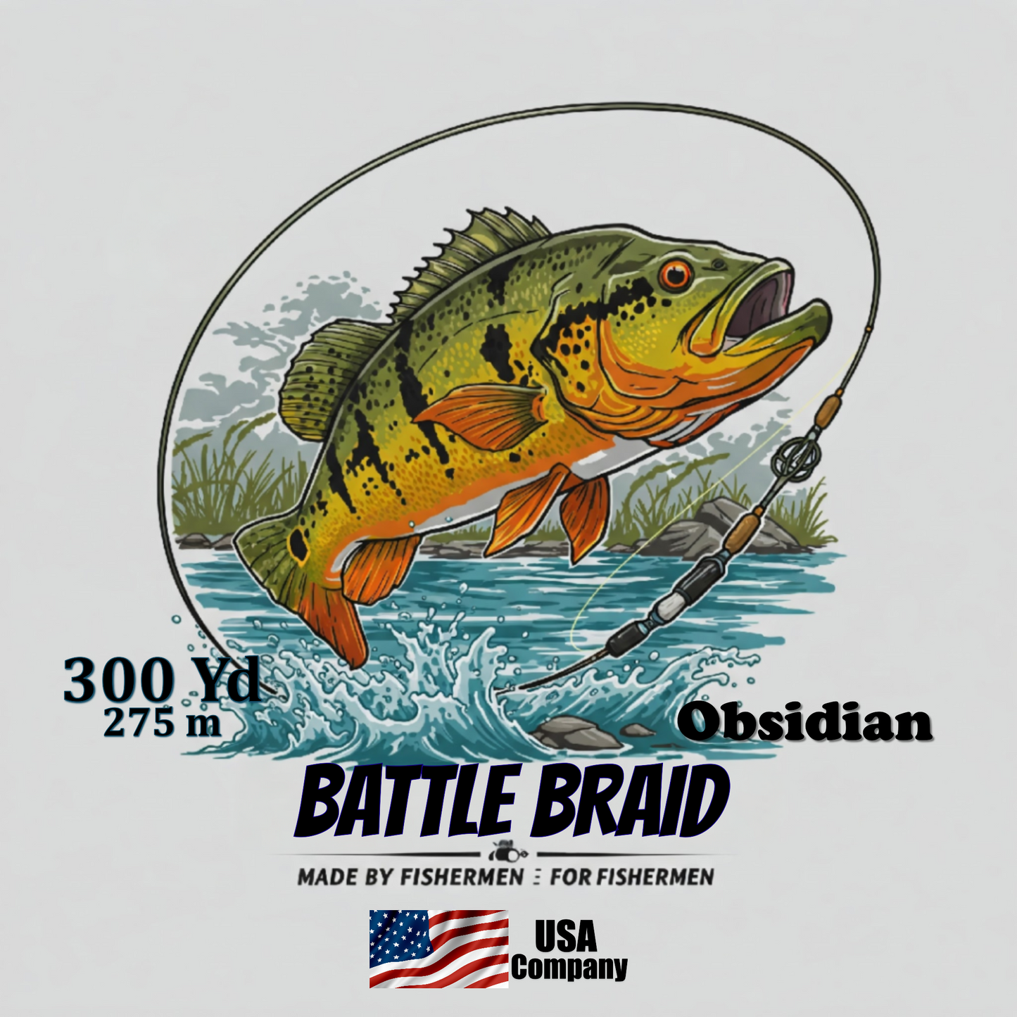 OBSIDIAN 300YRD SPOOL 8x PE